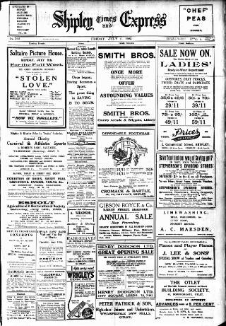 cover page of Shipley Times and Express published on July 6, 1923