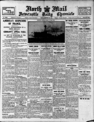 cover page of Newcastle Daily Chronicle published on December 30, 1924