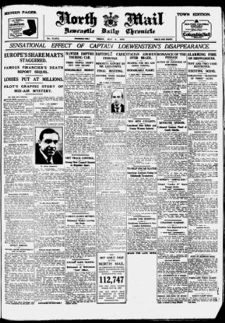 cover page of Newcastle Daily Chronicle published on July 6, 1928