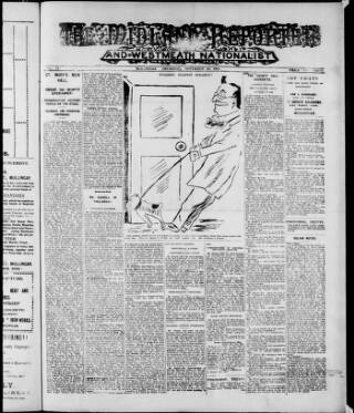 cover page of Midland Reporter and Westmeath Nationalist published on November 30, 1911
