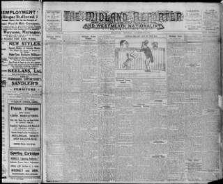 cover page of Midland Reporter and Westmeath Nationalist published on September 18, 1924