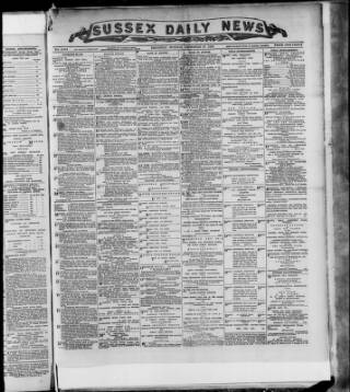 cover page of Sussex Daily News published on December 30, 1889