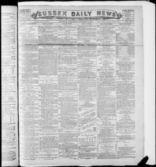 cover page of Sussex Daily News published on February 28, 1894