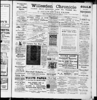 cover page of Willesden Chronicle published on November 30, 1917