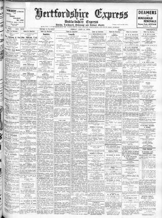 cover page of Hertfordshire Express published on July 6, 1956