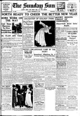 cover page of Sunday Sun (Newcastle) published on December 30, 1934