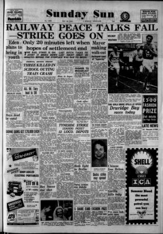 cover page of Sunday Sun (Newcastle) published on May 29, 1955