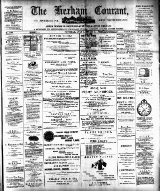 cover page of Hexham Courant published on July 6, 1889
