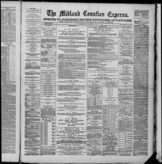 cover page of Midland Counties Express published on July 6, 1889