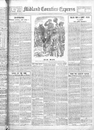 cover page of Midland Counties Express published on November 30, 1918