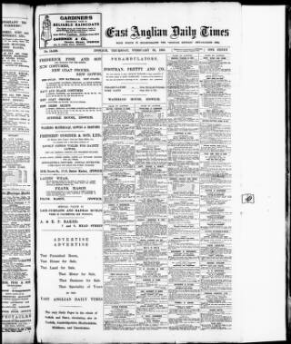 cover page of East Anglian Daily Times published on February 28, 1918
