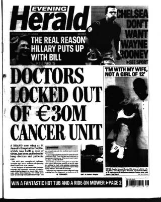 cover page of Evening Herald (Dublin) published on July 6, 2004