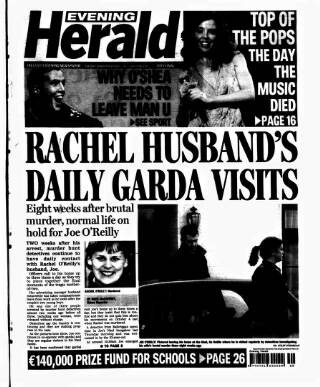cover page of Evening Herald (Dublin) published on November 30, 2004