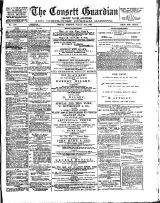 cover page of Consett Guardian published on February 28, 1890