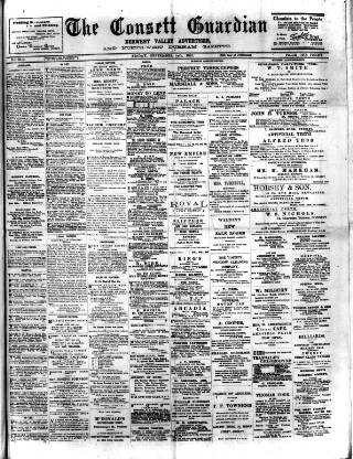cover page of Consett Guardian published on September 18, 1914