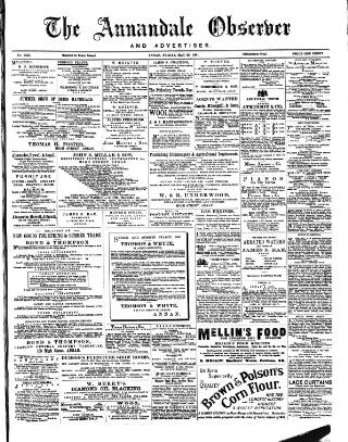 cover page of Annandale Observer and Advertiser published on May 29, 1891