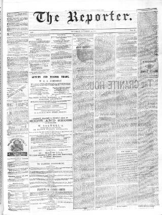 cover page of The Reporter (Stirling) published on November 12, 1881