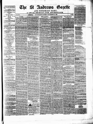 cover page of St. Andrews Gazette and Fifeshire News published on November 30, 1872