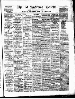 cover page of St. Andrews Gazette and Fifeshire News published on November 15, 1873