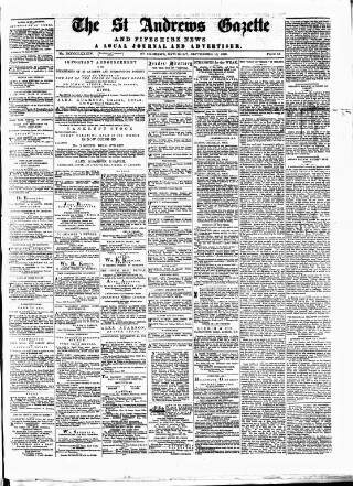 cover page of St. Andrews Gazette and Fifeshire News published on September 18, 1880