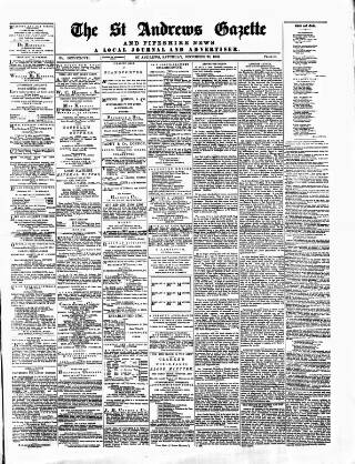 cover page of St. Andrews Gazette and Fifeshire News published on December 30, 1882