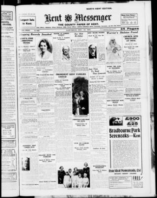 cover page of Maidstone Telegraph published on December 30, 1933