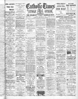 cover page of Catholic Times and Catholic Opinion published on November 15, 1907