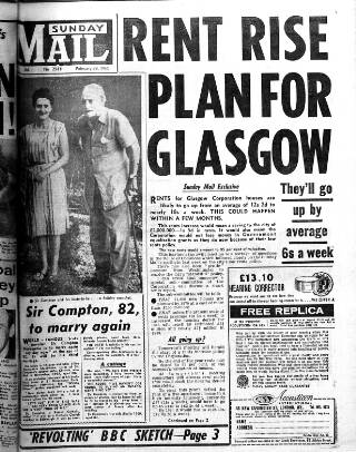cover page of Sunday Mail (Glasgow) published on February 28, 1965
