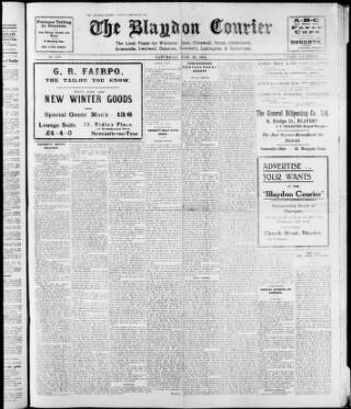 cover page of Blaydon Courier published on February 28, 1931