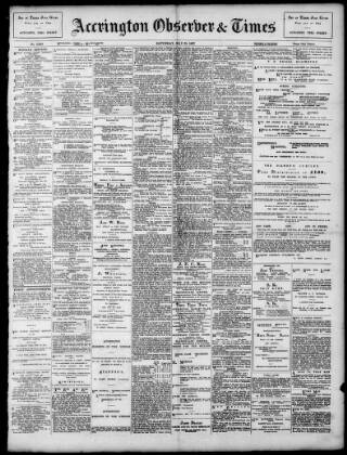 cover page of Accrington Observer and Times published on May 29, 1897