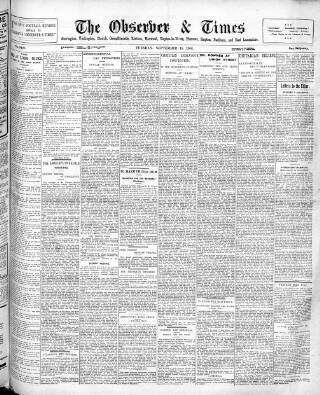 cover page of Accrington Observer and Times published on September 18, 1906