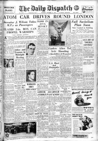 cover page of Daily Dispatch (Manchester) published on November 15, 1945