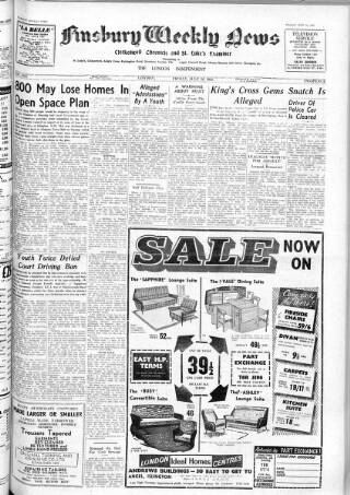 cover page of Finsbury Weekly News and Chronicle published on July 16, 1965