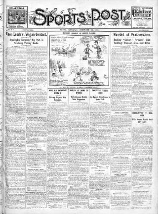 cover page of Sports Post (Leeds) published on February 28, 1925