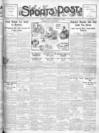 cover page of Sports Post (Leeds) published on December 26, 1925