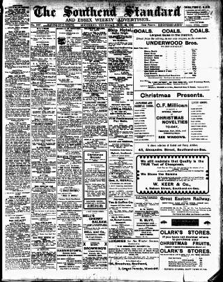 cover page of Southend Standard and Essex Weekly Advertiser published on November 30, 1905