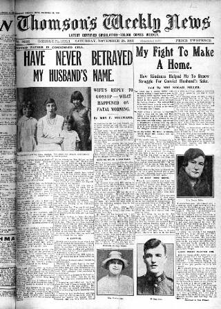 cover page of Thomson's Weekly News published on November 28, 1931