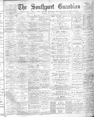 cover page of Southport Guardian published on July 6, 1901