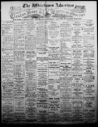 cover page of Whitehaven Advertiser and Cleator Moor and Egremont Observer published on May 29, 1915
