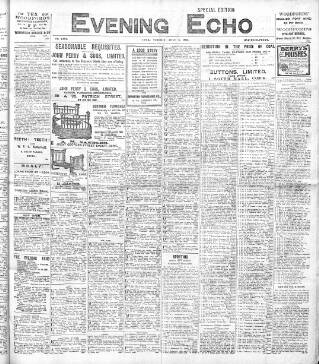 cover page of Evening Echo (Cork) published on July 6, 1909