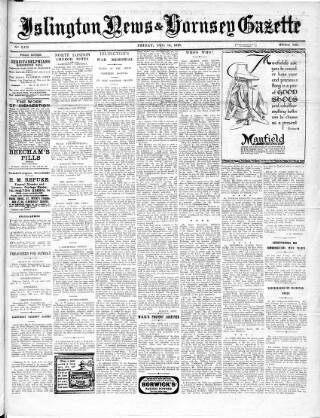 cover page of Islington News and Hornsey Gazette published on December 13, 1918