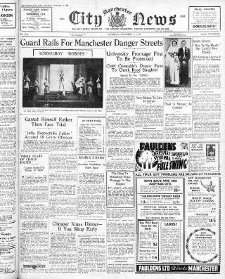 cover page of Manchester City News published on December 11, 1937
