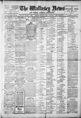 cover page of Wallasey News and Wirral General Advertiser published on July 6, 1910