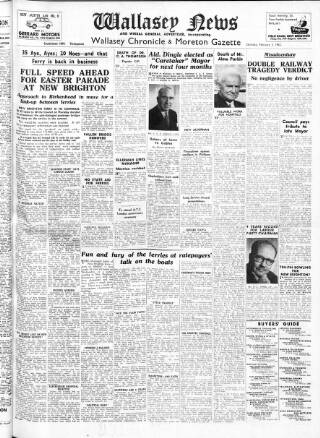 cover page of Wallasey News and Wirral General Advertiser published on February 3, 1962