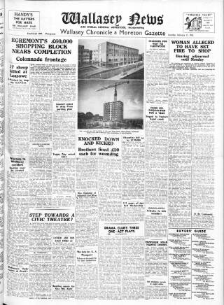 cover page of Wallasey News and Wirral General Advertiser published on February 17, 1962