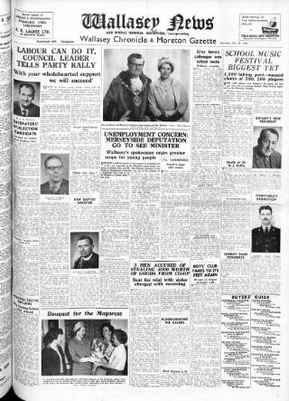 cover page of Wallasey News and Wirral General Advertiser published on May 26, 1962