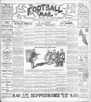 cover page of Football Mail (Portsmouth) published on November 30, 1907