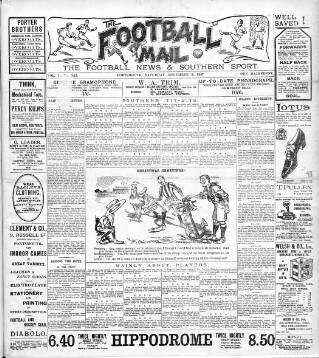 cover page of Football Mail (Portsmouth) published on December 21, 1907
