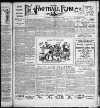 cover page of Football Echo (Sunderland) published on November 15, 1913