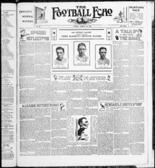 cover page of Football Echo (Sunderland) published on February 28, 1925